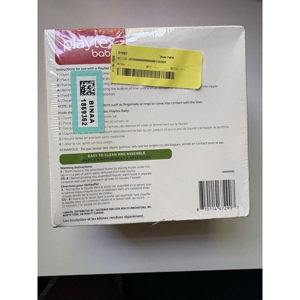 150 Playtex Baby Nurser Drop-Ins LINERS 4oz (NEW AND SEALED)